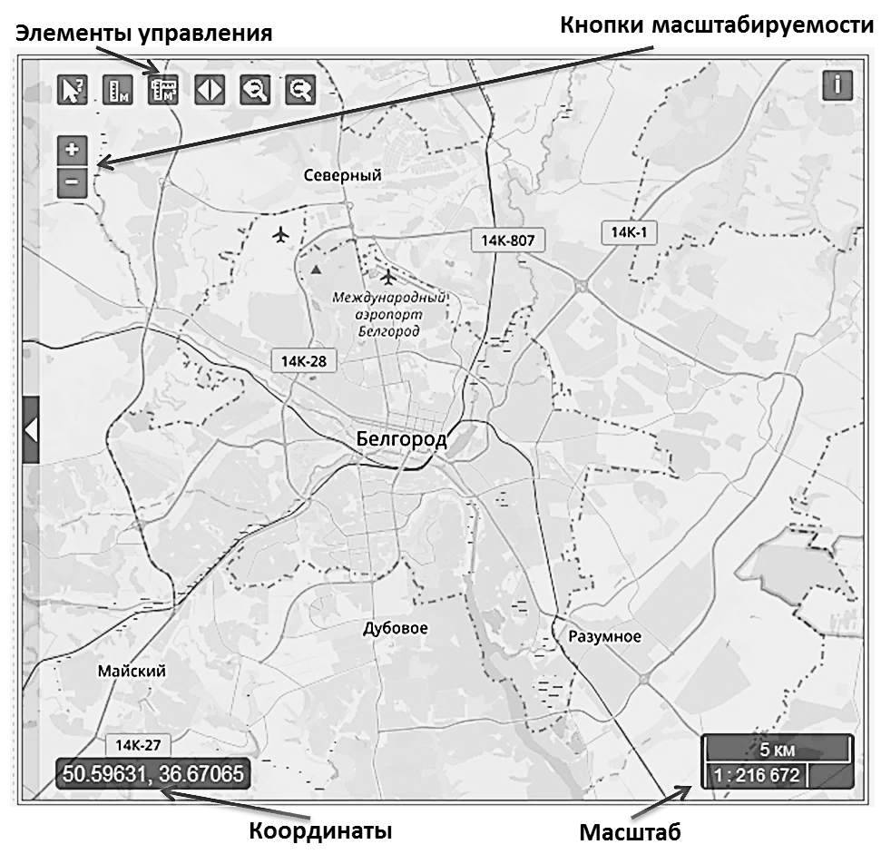 6.1. Окно карты :: 1С:GIS Управление пространственными данными