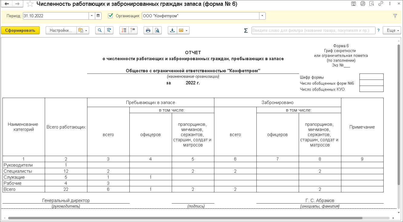 Воинский отчет