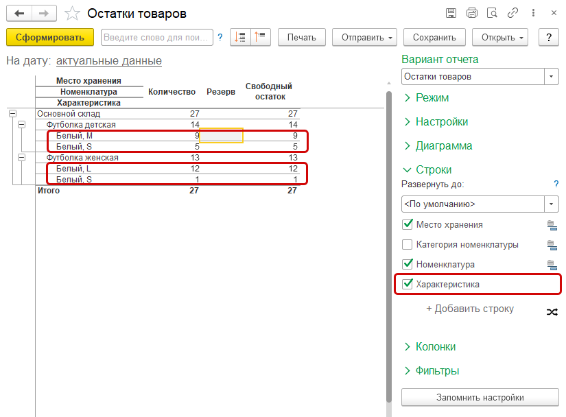 Характеристика строки