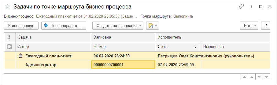 5.5 Бизнес-процессы и задачи :: Библиотека стандартных подсистем 3.1.10.  Документация