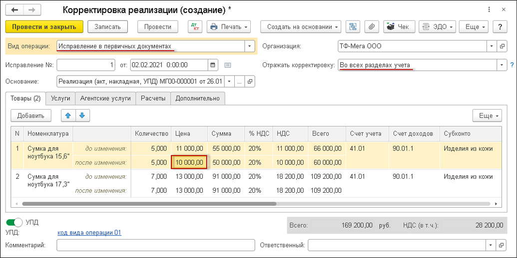 Корректировка реализации возврат товара. Акт корректировки реализации. Корректировка реализации. Акт на корректировку реализации образец. Корректировка УПД.