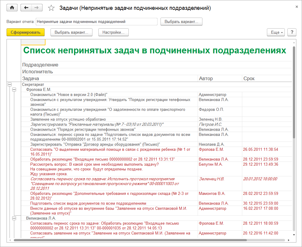 Глава 8. Управление процессами и задачами :: 1С:Документооборот КОРП.  Описание. Ред. 2.1