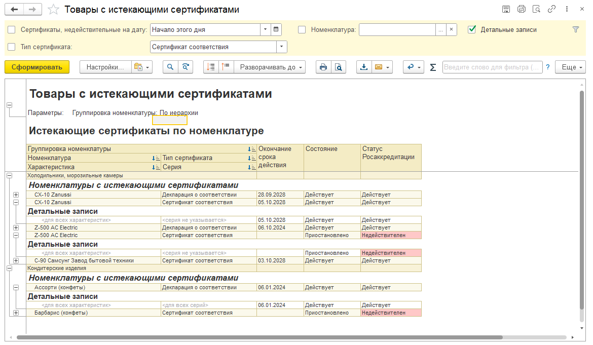 1.2. Номенклатура (товары, услуги, работы, тара) :: 1С:ERP Управление  предприятием 2, редакция 2.5