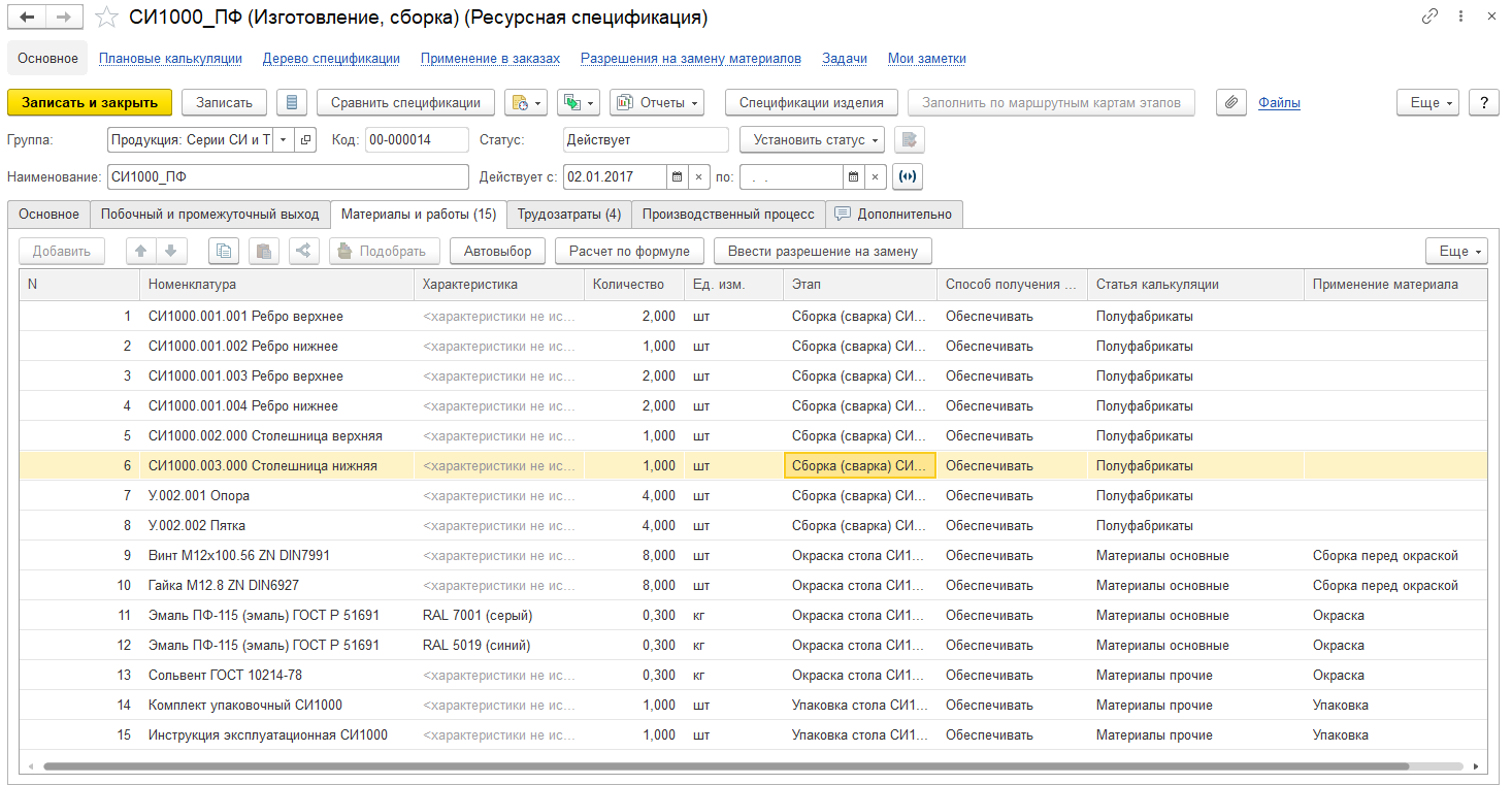 2.10. Планирование производства :: 1С:ERP Управление предприятием 2,  редакция 2.5