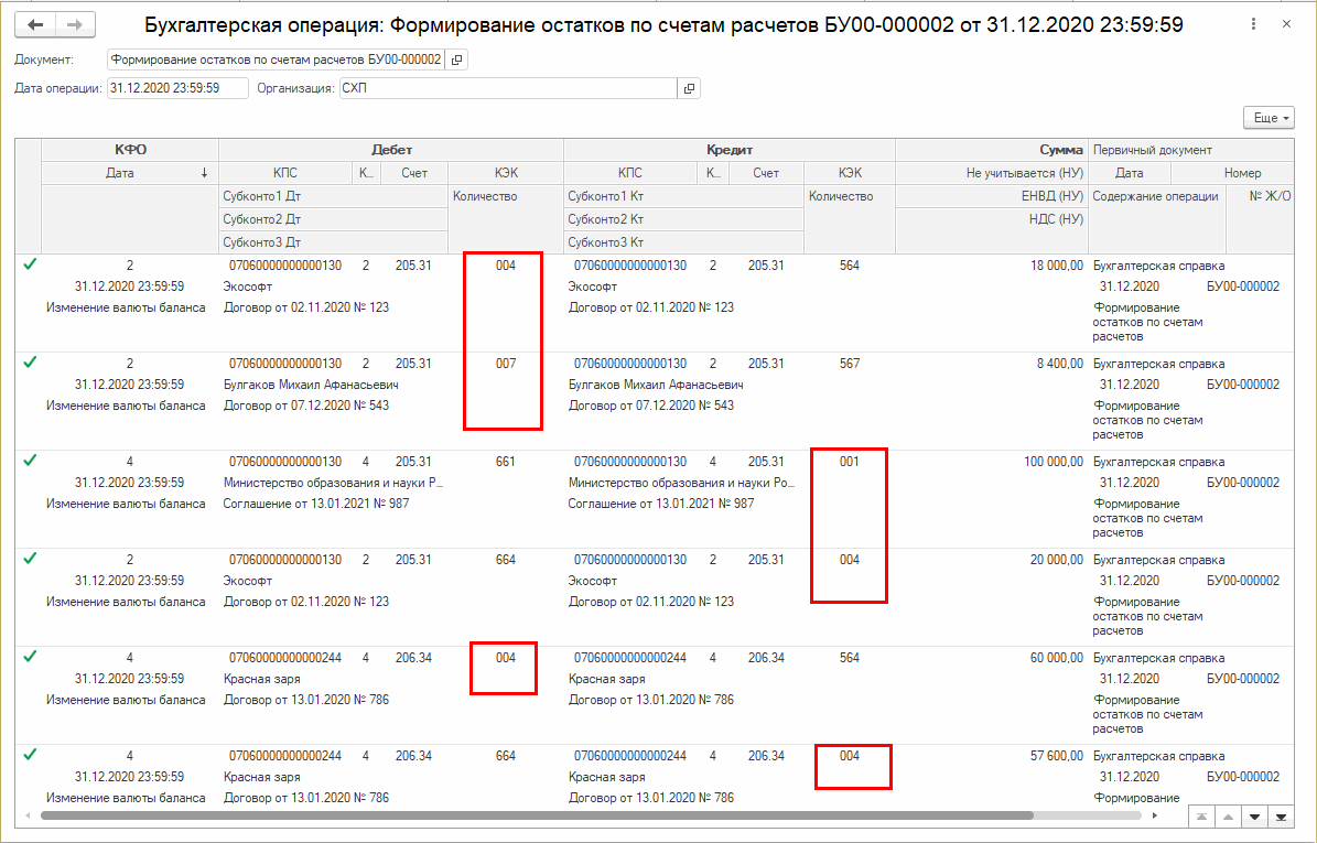 Формирование остатков по счетам расчетов по институциональным единицам на  01.01.2021 :: Бухгалтерия государственного учреждения. Редакция 2 ::  Методическая поддержка 1С:Предприятия для государственных учреждений.  1С:Предприятие 8