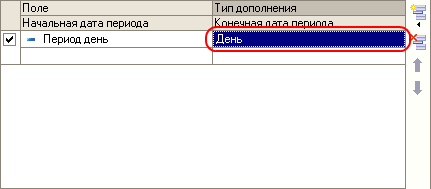 По причине дополнение в периоде может быть выполнено только по одному полю