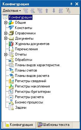 окно дополнительно в конфигураторе можно открыть