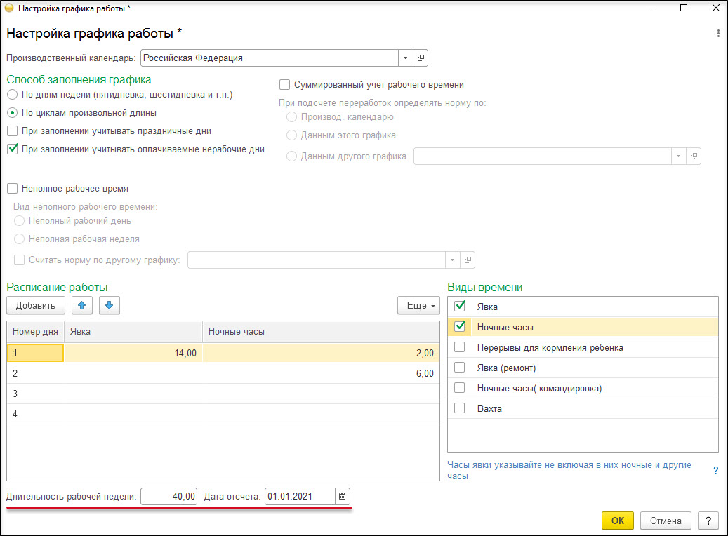 Настройка графиков работы: общие вопросы [1С:ЗКГУ 3] :: Кадровый учет и  расчеты с персоналом в программах «1С» госсектора