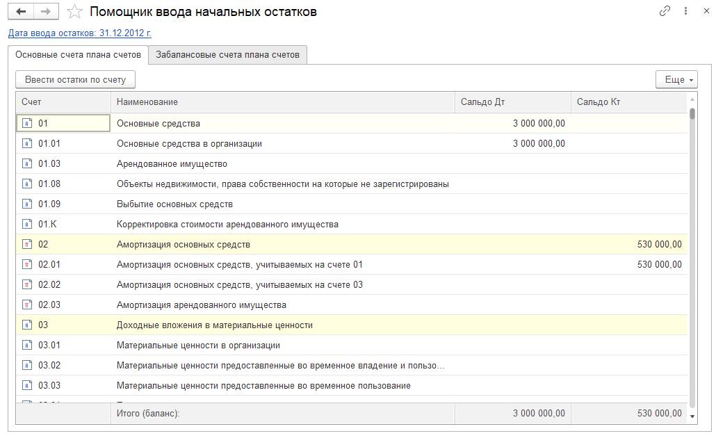 1с бухгалтерия переход на фсбу 6. Помощник ввода начальных остатков 1с ЖКХ образец.
