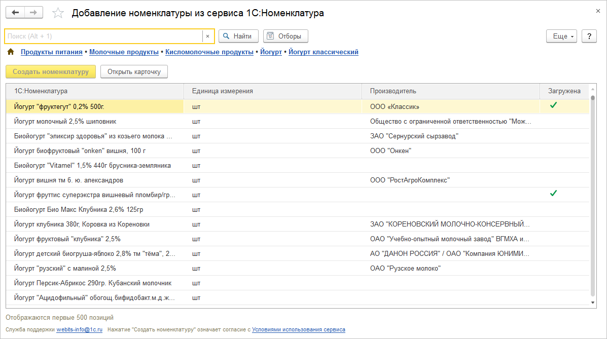 1.2. Номенклатура (товары, услуги, работы, тара) :: 1С:Предприятие 8.  Конфигурация 