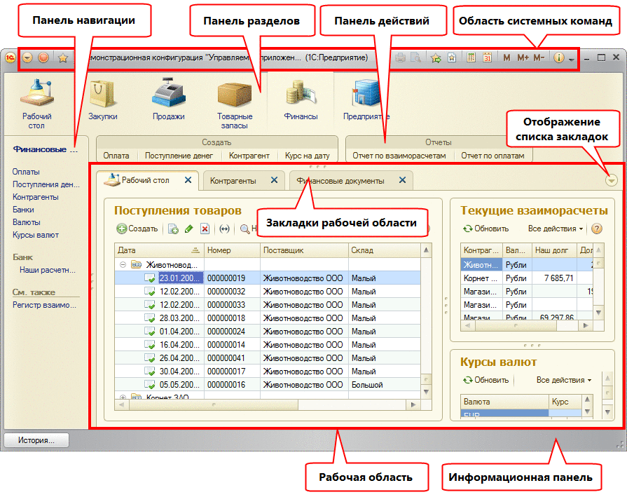 1с навигационная ссылка. Панель навигации 1с. Панель разделов. Нави панель. Панель разделов 1с.